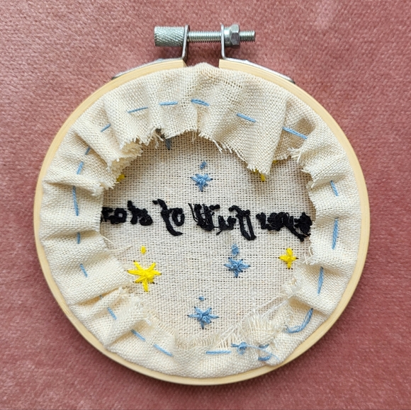 Taylor Swift Evermore Inspired Embroidery Hoop - Picture 3 of 3